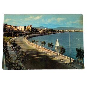Vintage Postcard Paseo Maritimo Desde Porto Pi Palma Spain